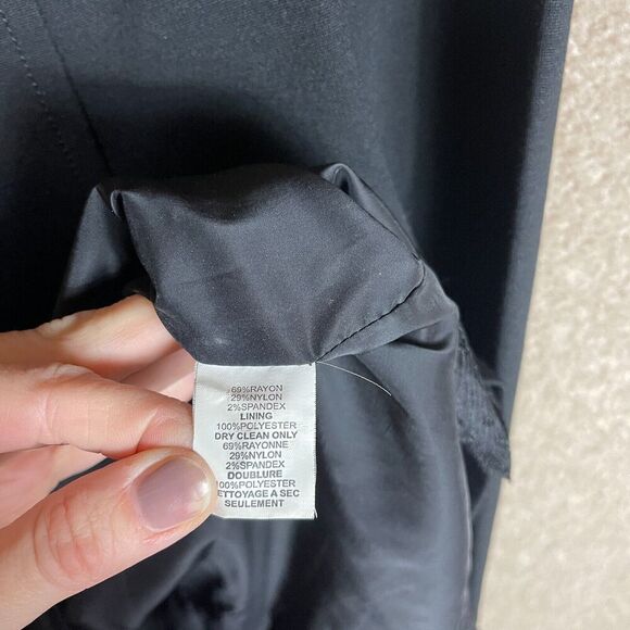 Trina Turk Womens Sheath Dress Womens 4‎ Black Stretch Ponte Knit Long Sleeve - Picture 7 of 10